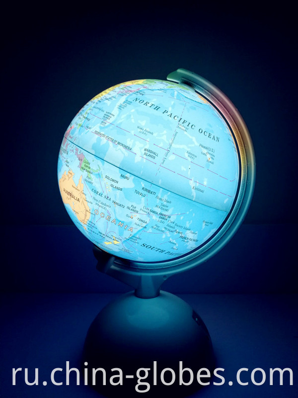small illuminated globe